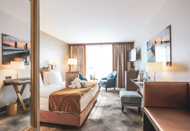 Hotelzimmer am Fleesensee für unsere Golfgruppe